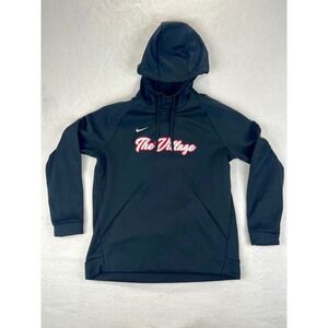 Nike Dri-Fit Mens Hoodie The Village Black Long Sleeve Pullover Size Large